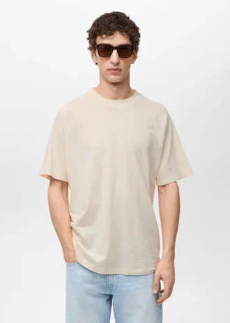 T-shirt ample en coton et lin