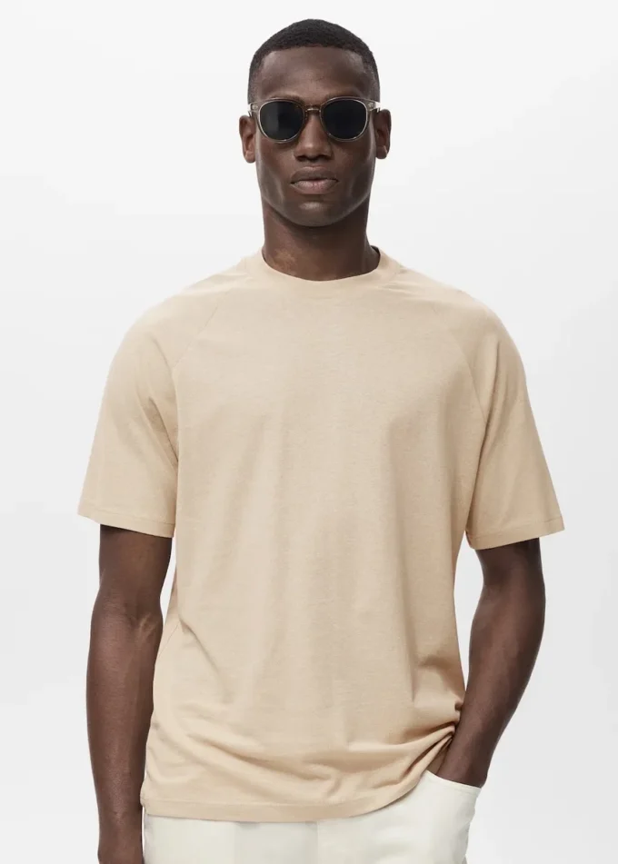 T-shirt ample en coton et lin