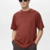T-shirt ample en coton et lin
