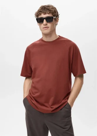 T-shirt ample en coton et lin