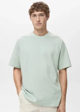 T-shirt ample en coton et lin
