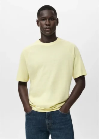 T-shirt ample en coton et lin