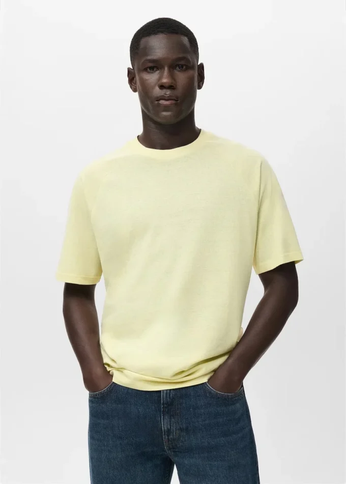 T-shirt ample en coton et lin
