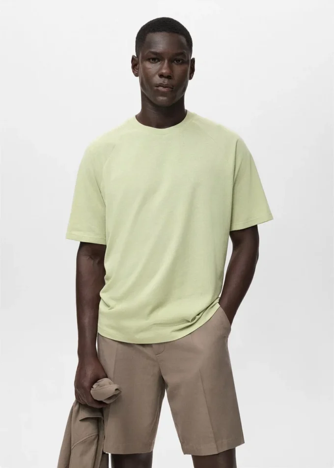 T-shirt ample en coton et lin