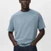 T-shirt ample en coton et lin