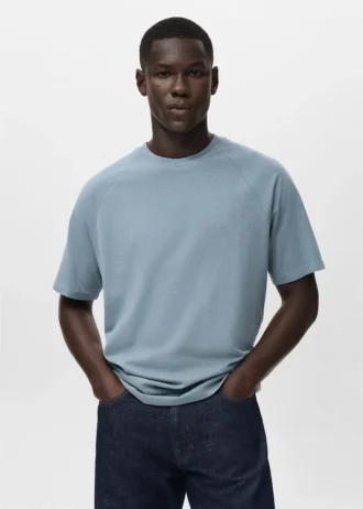 T-shirt ample en coton et lin