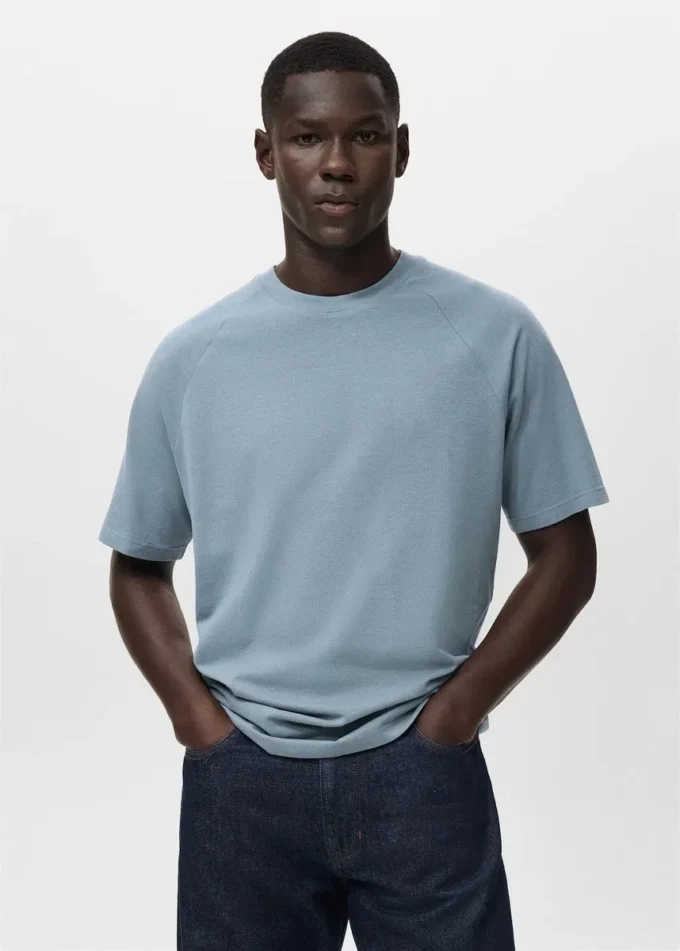 T-shirt ample en coton et lin