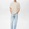 T-shirt ample en coton et lin