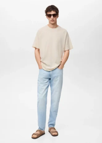 T-shirt ample en coton et lin