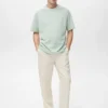 T-shirt ample en coton et lin