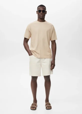 T-shirt ample en coton et lin