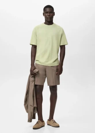T-shirt ample en coton et lin