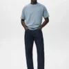 T-shirt ample en coton et lin