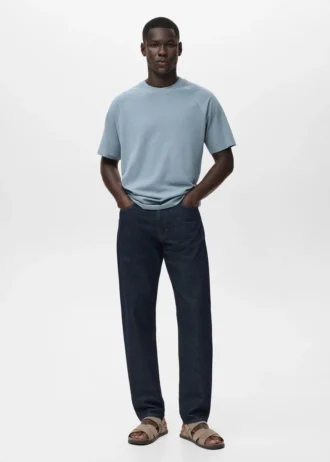 T-shirt ample en coton et lin