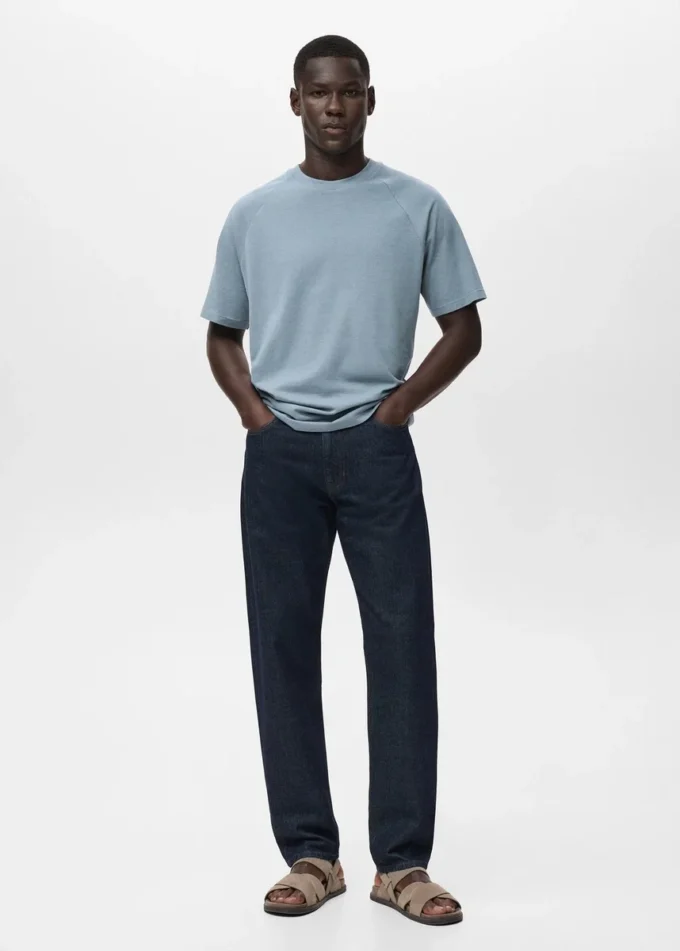 T-shirt ample en coton et lin