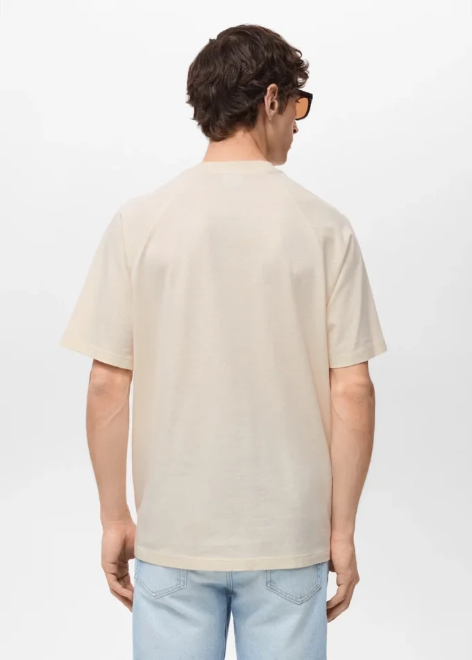 T-shirt ample en coton et lin