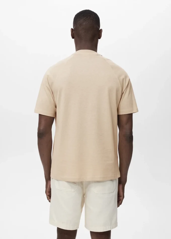 T-shirt ample en coton et lin
