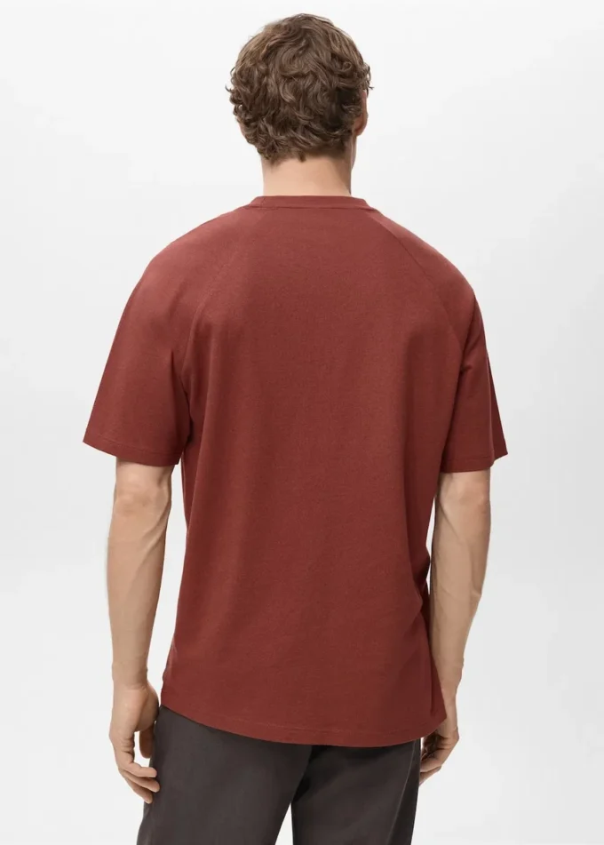T-shirt ample en coton et lin