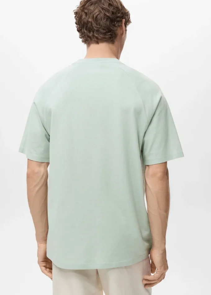 T-shirt ample en coton et lin