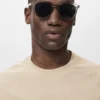 T-shirt ample en coton et lin