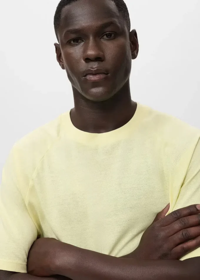 T-shirt ample en coton et lin
