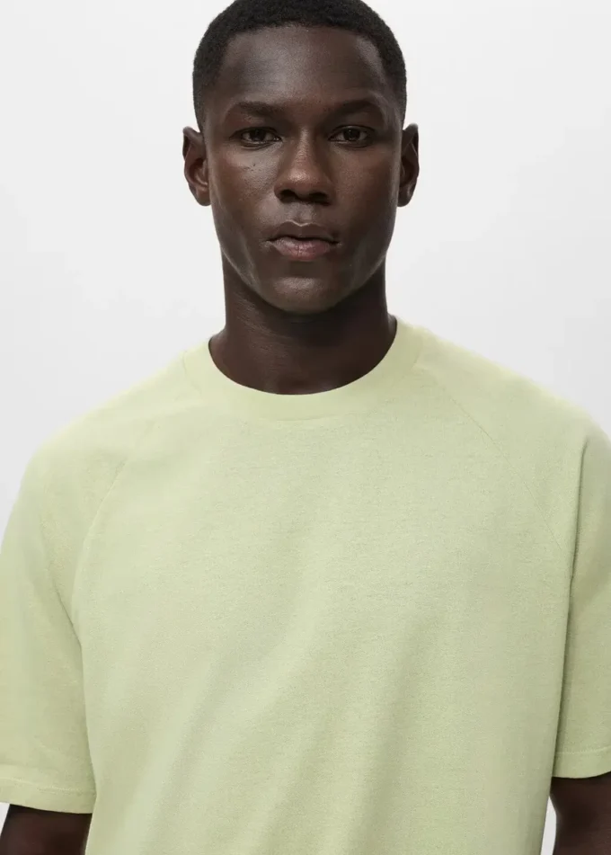 T-shirt ample en coton et lin
