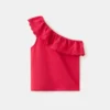 T-shirt asymétrique à volants