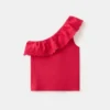 T-shirt asymétrique à volants