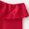 T-shirt asymétrique à volants