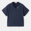 T-shirt avec boutons en nacre