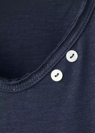 T-shirt avec boutons en nacre