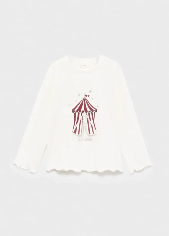 T-shirt avec broderie pailletée