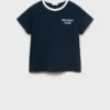 T-shirt avec col contrasté brodé