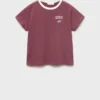 T-shirt avec col contrasté brodé