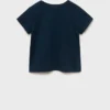 T-shirt avec col contrasté brodé