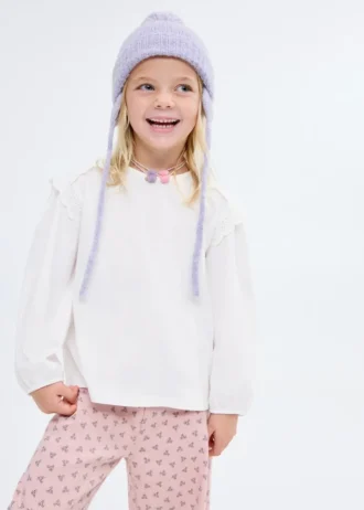 T-shirt avec détails en dentelle