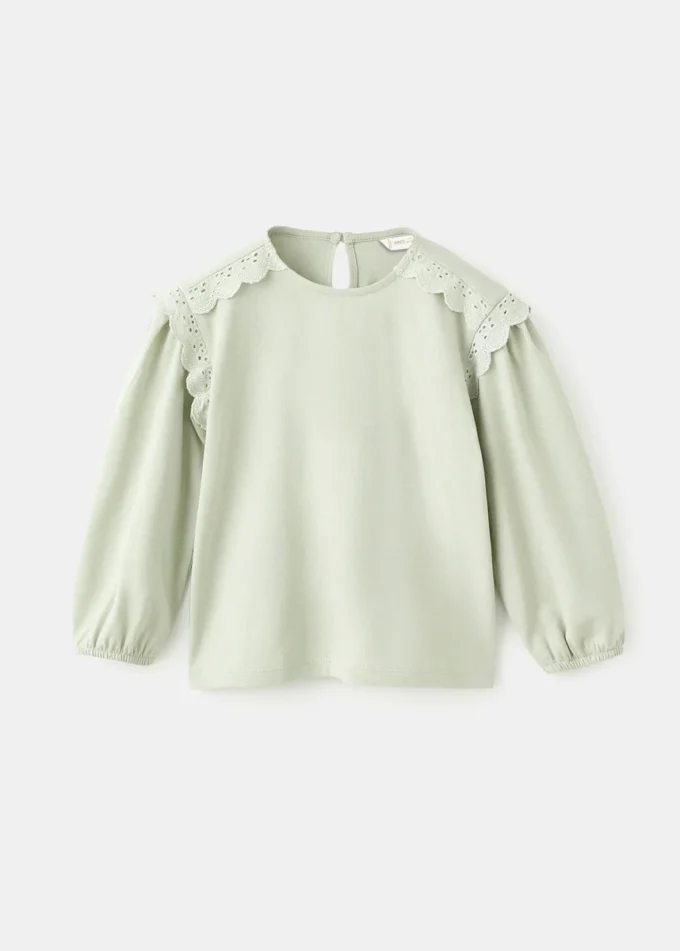 T-shirt avec détails en dentelle T-shirt avec détails en dentelle