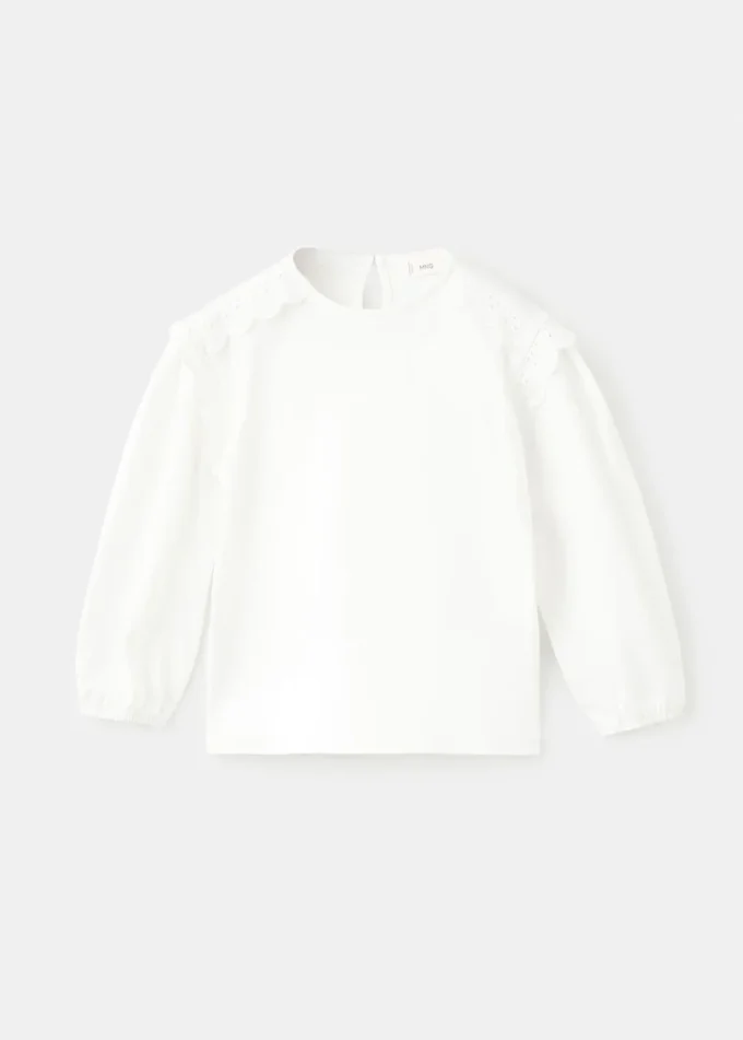 T-shirt avec détails en dentelle