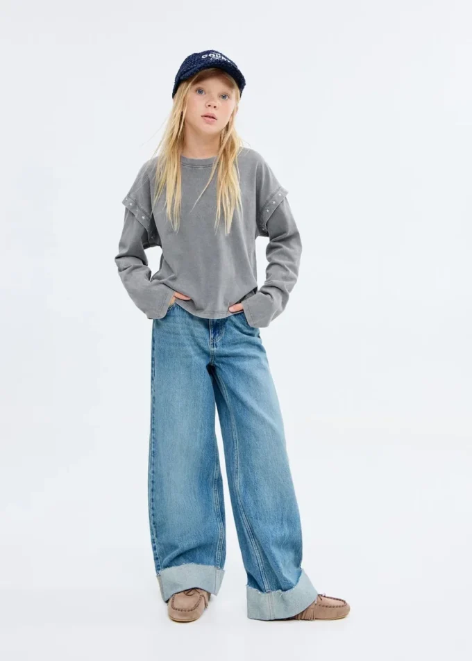 T-shirt avec détails en perles