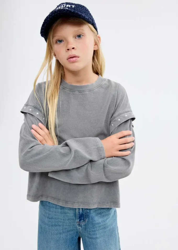 T-shirt avec détails en perles