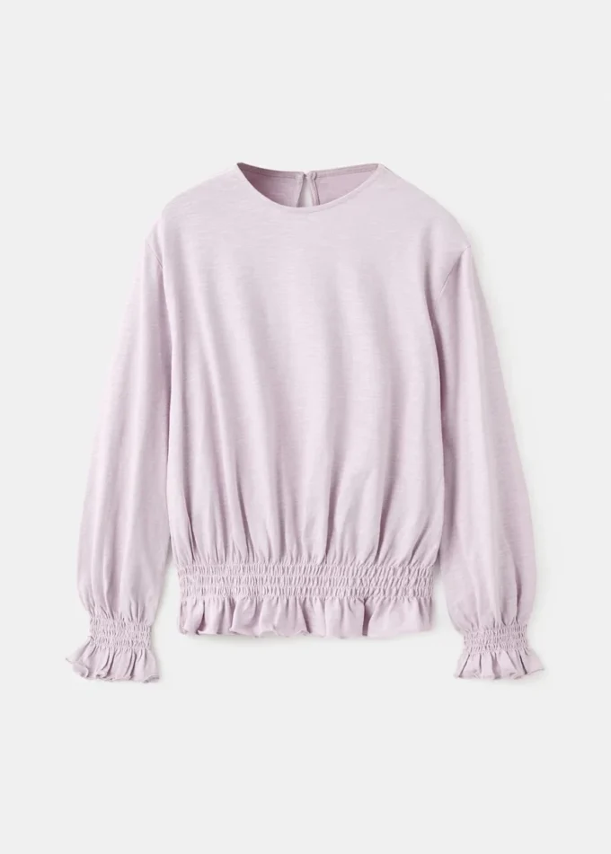T-shirt avec détails froncés