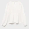 T-shirt avec détails froncés
