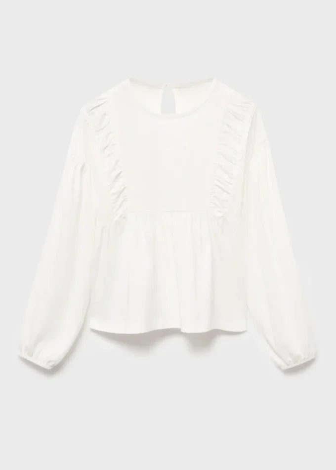 T-shirt avec détails froncés
