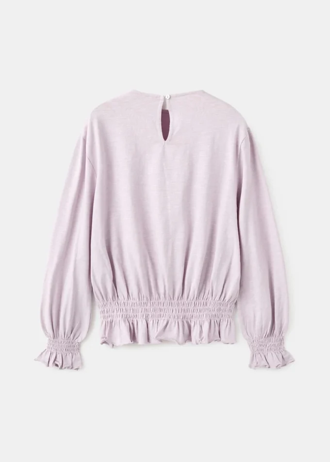 T-shirt avec détails froncés