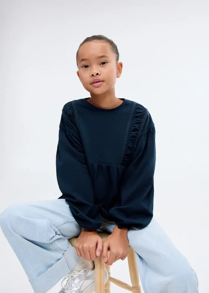 T-shirt avec détails froncés