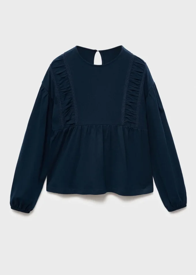 T-shirt avec détails froncés