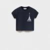 T-shirt avec message en forme de cœur T-shirt avec message en forme de cœur