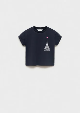 T-shirt avec message en forme de cœur