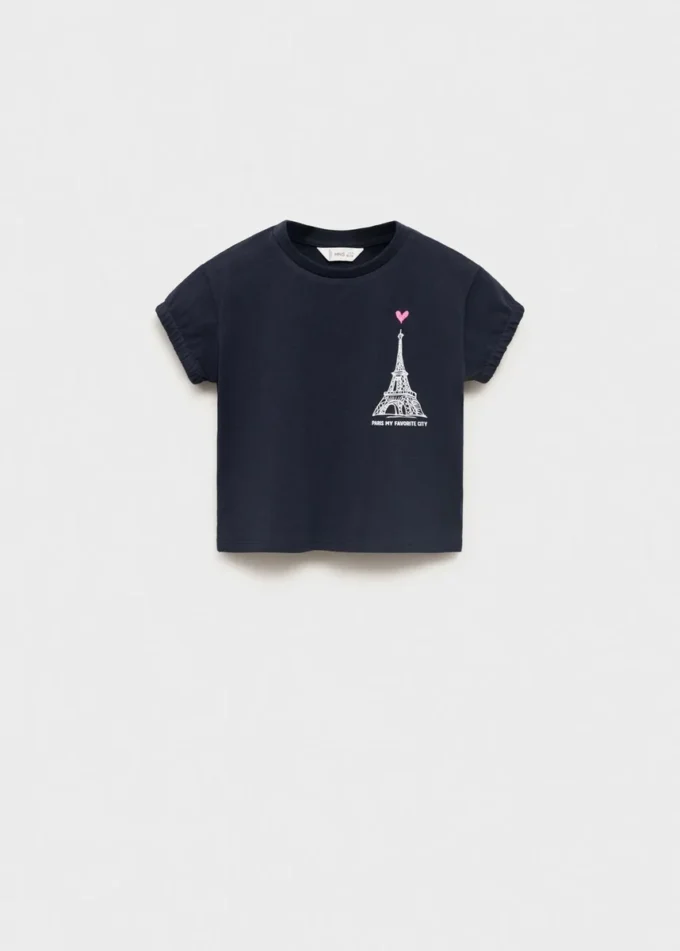 T-shirt avec message en forme de cœur T-shirt avec message en forme de cœur