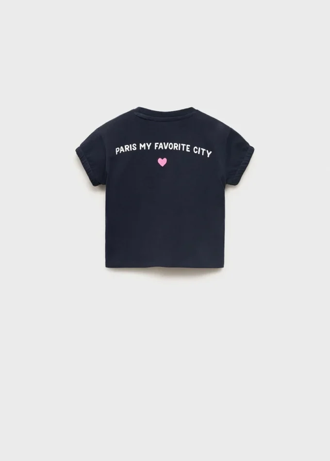 T-shirt avec message en forme de cœur T-shirt avec message en forme de cœur
